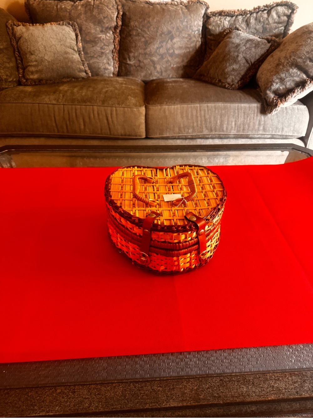 heart shaped picnic basket